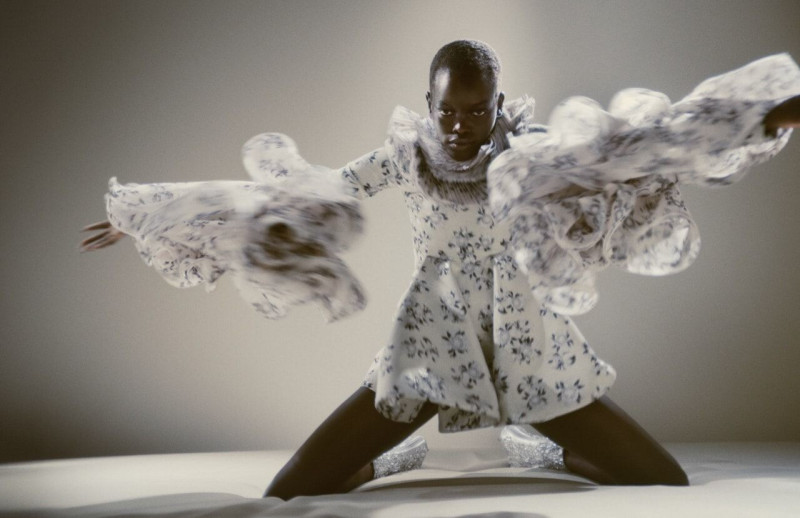 Alex Consani featured in  the Alexander McQueen advertisement for Autumn/Winter 2025