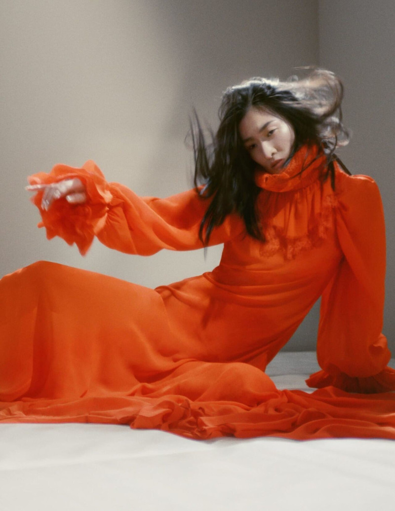Alex Consani featured in  the Alexander McQueen advertisement for Autumn/Winter 2025