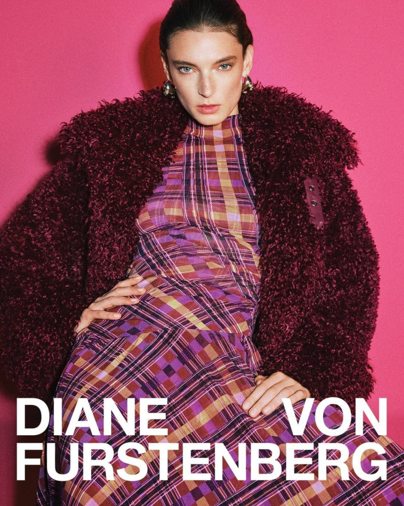 Ansley Gulielmi featured in  the Diane Von Furstenberg advertisement for Autumn/Winter 2025