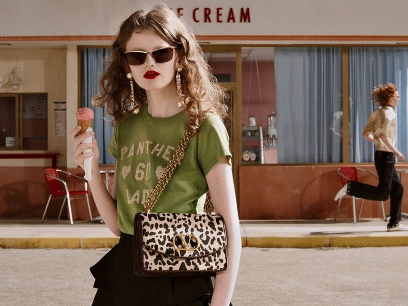 Amelia Gray Hamlin featured in  the Valentino advertisement for Autumn/Winter 2025