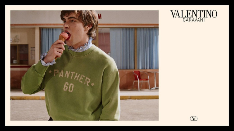 Amelia Gray Hamlin featured in  the Valentino advertisement for Autumn/Winter 2025
