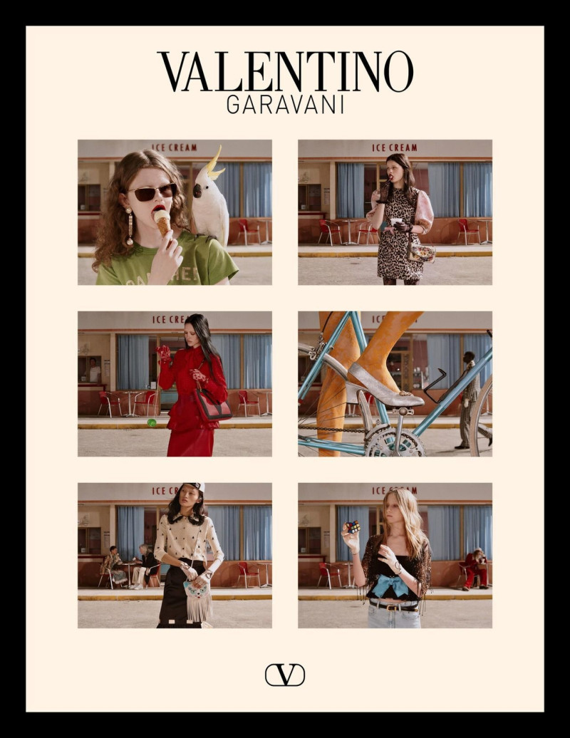 Amelia Gray Hamlin featured in  the Valentino advertisement for Autumn/Winter 2025
