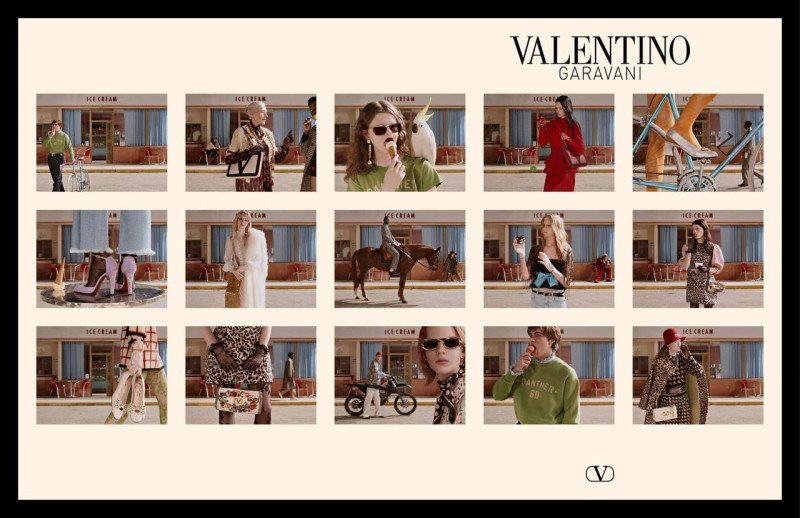 Amelia Gray Hamlin featured in  the Valentino advertisement for Autumn/Winter 2025