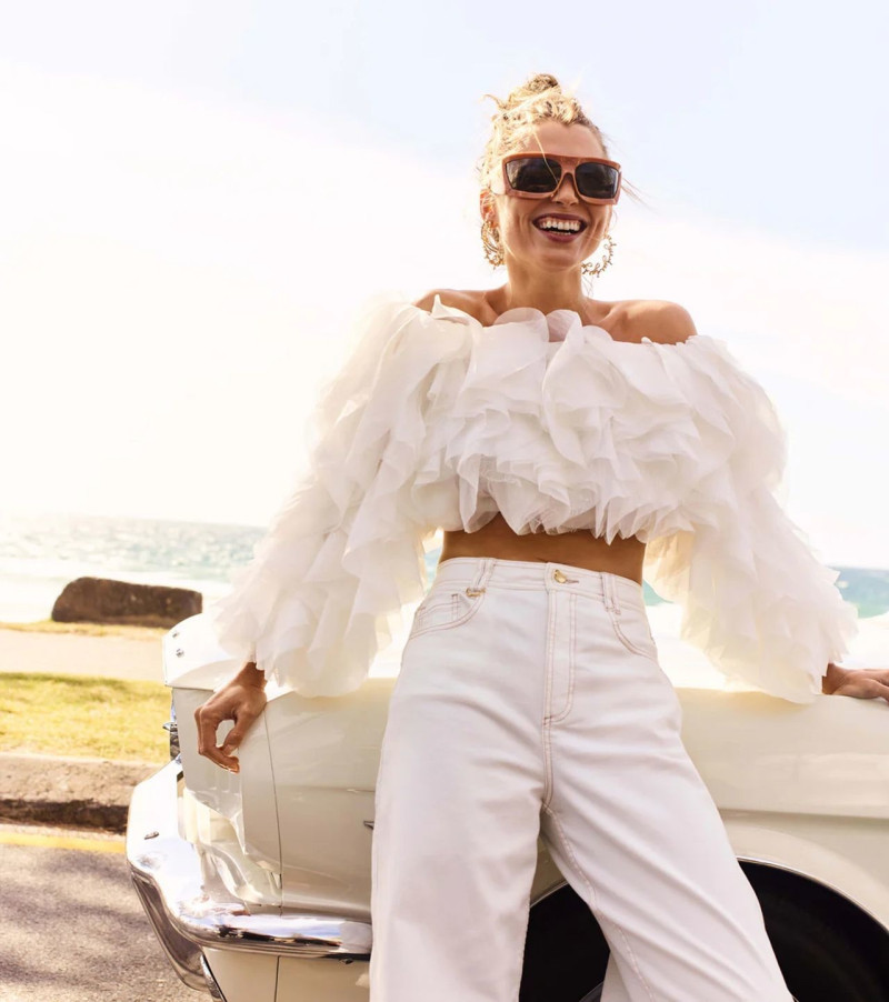 Hana Jirickova featured in  the Aje SOL advertisement for Resort 2025
