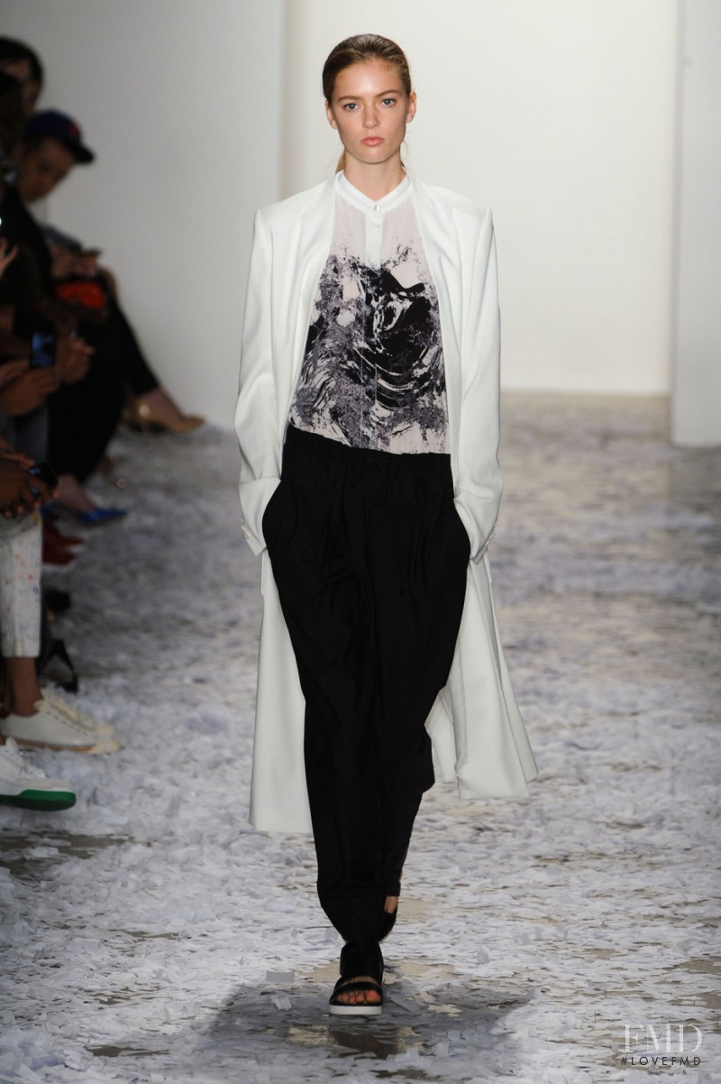 Emmy Rappe featured in  the Public School fashion show for Spring/Summer 2015