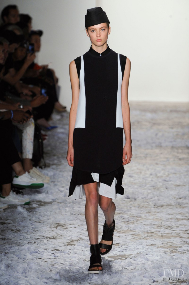 Emmy Rappe featured in  the Public School fashion show for Spring/Summer 2015