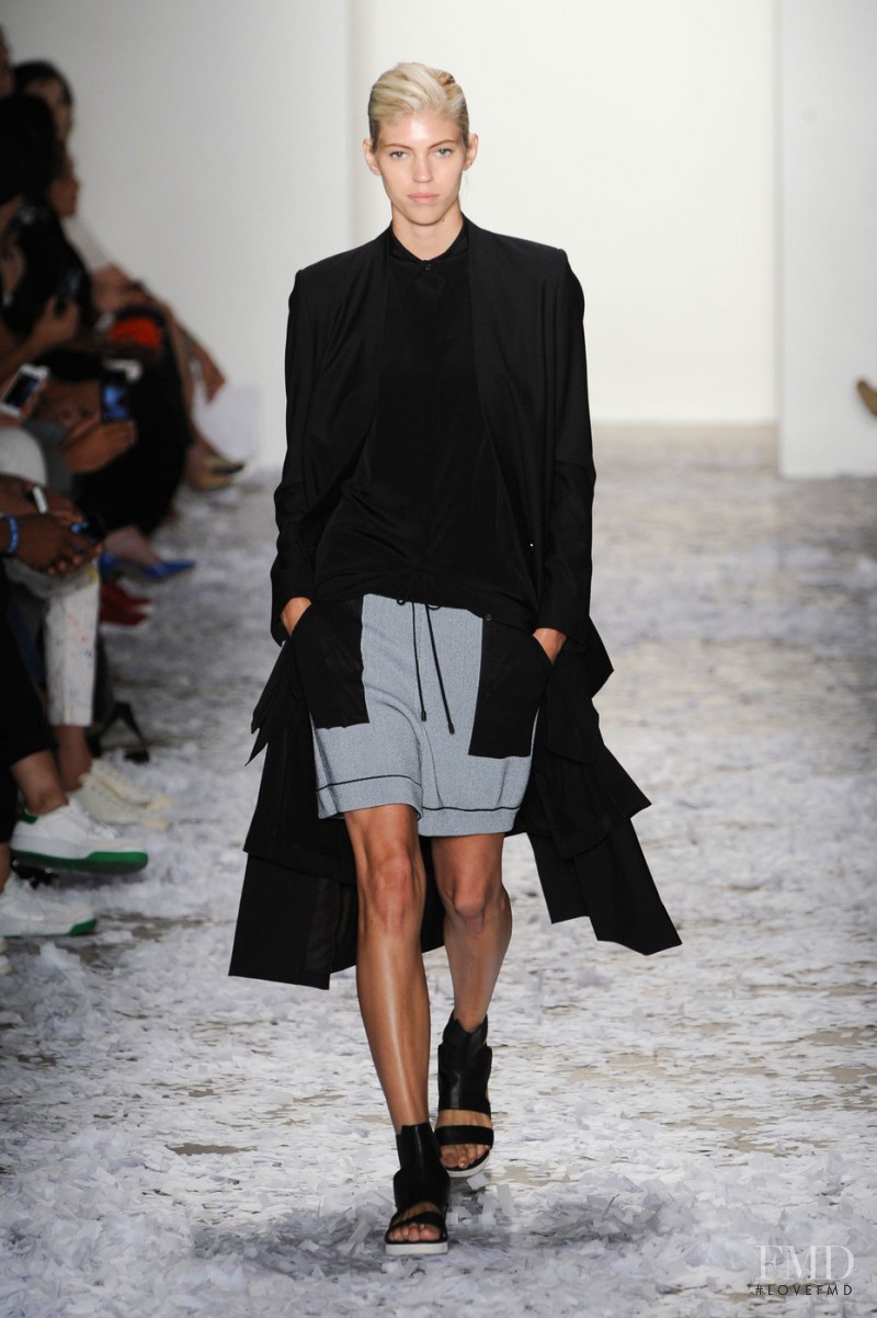 Devon Windsor featured in  the Public School fashion show for Spring/Summer 2015