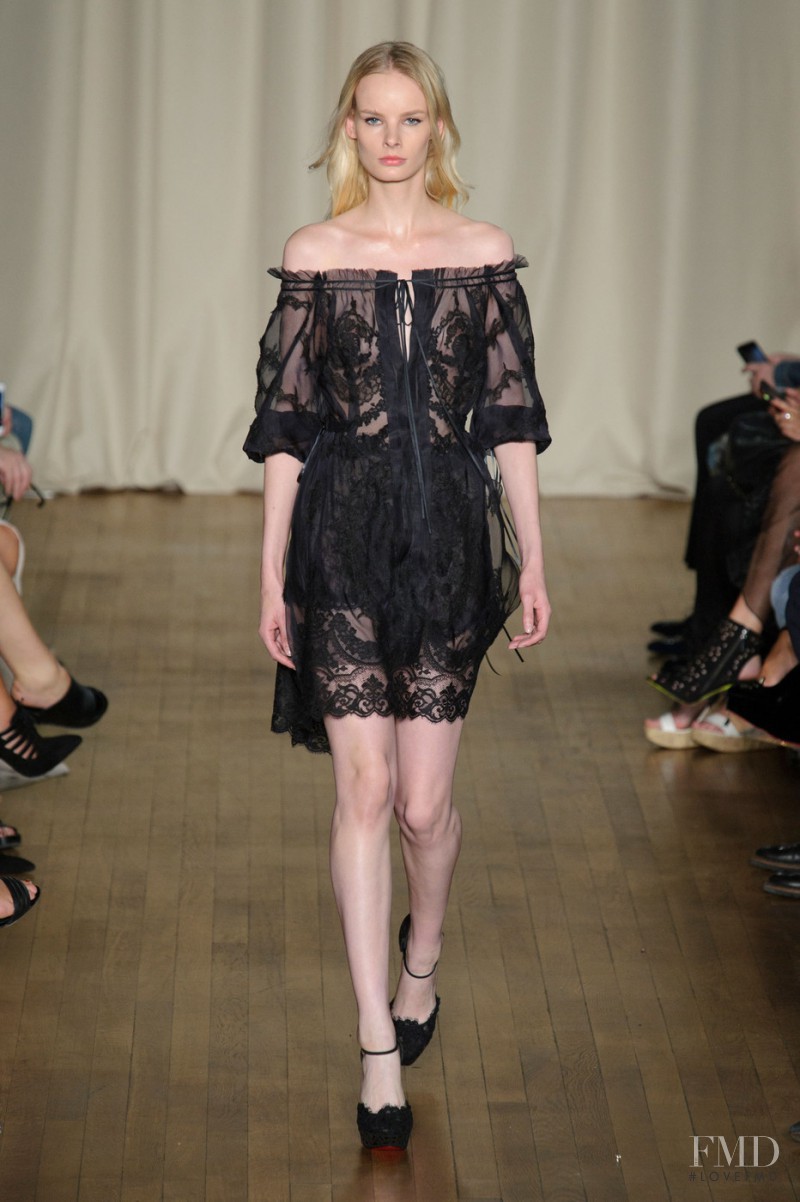 Irene Hiemstra featured in  the Marchesa fashion show for Spring/Summer 2015