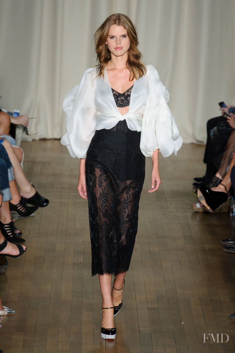 Josefin Gustafsson featured in  the Marchesa fashion show for Spring/Summer 2015