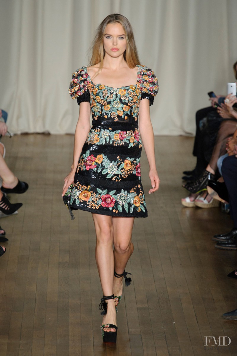 Zosia Nowak featured in  the Marchesa fashion show for Spring/Summer 2015