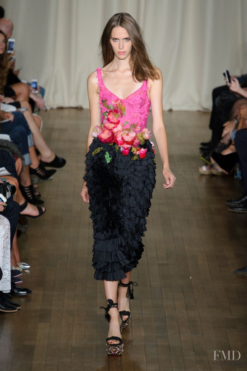 Georgia Hilmer featured in  the Marchesa fashion show for Spring/Summer 2015