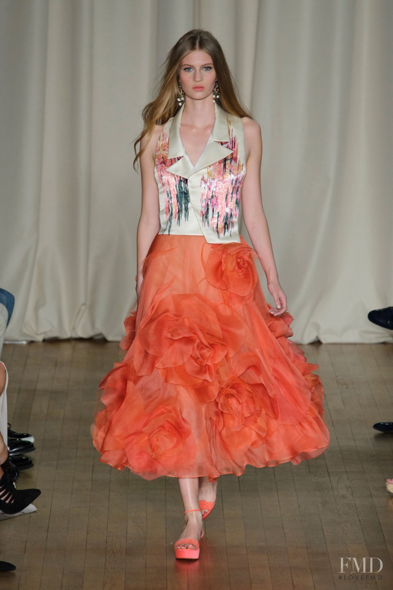 Florence Kosky featured in  the Marchesa fashion show for Spring/Summer 2015