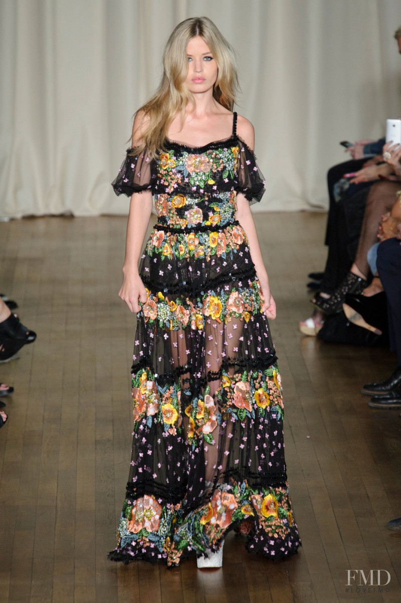 Georgia May Jagger featured in  the Marchesa fashion show for Spring/Summer 2015