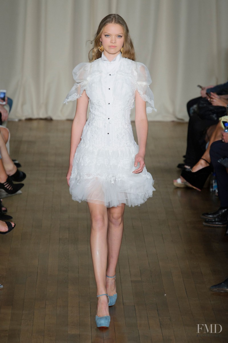 Niina Ratsep featured in  the Marchesa fashion show for Spring/Summer 2015