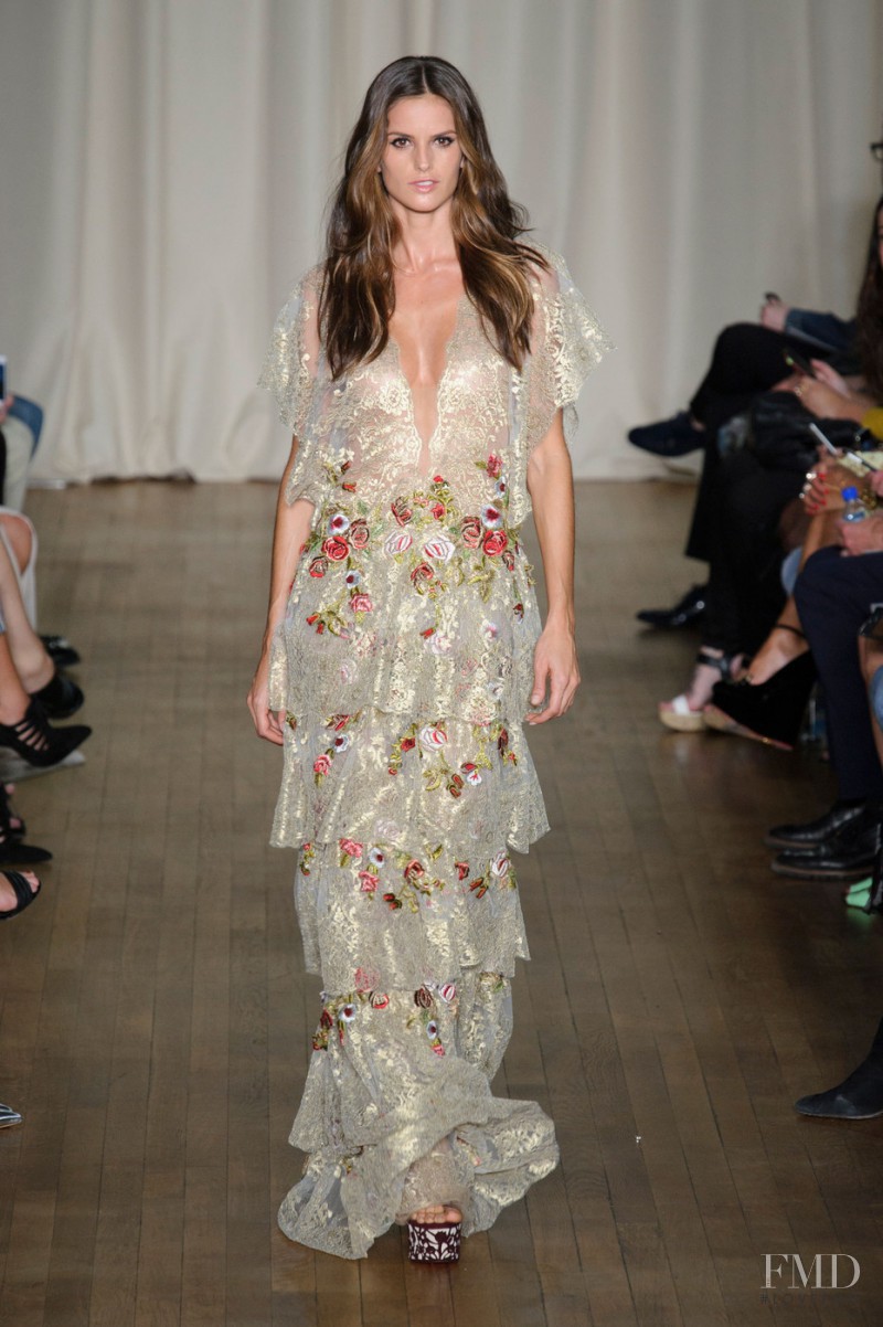 Izabel Goulart featured in  the Marchesa fashion show for Spring/Summer 2015