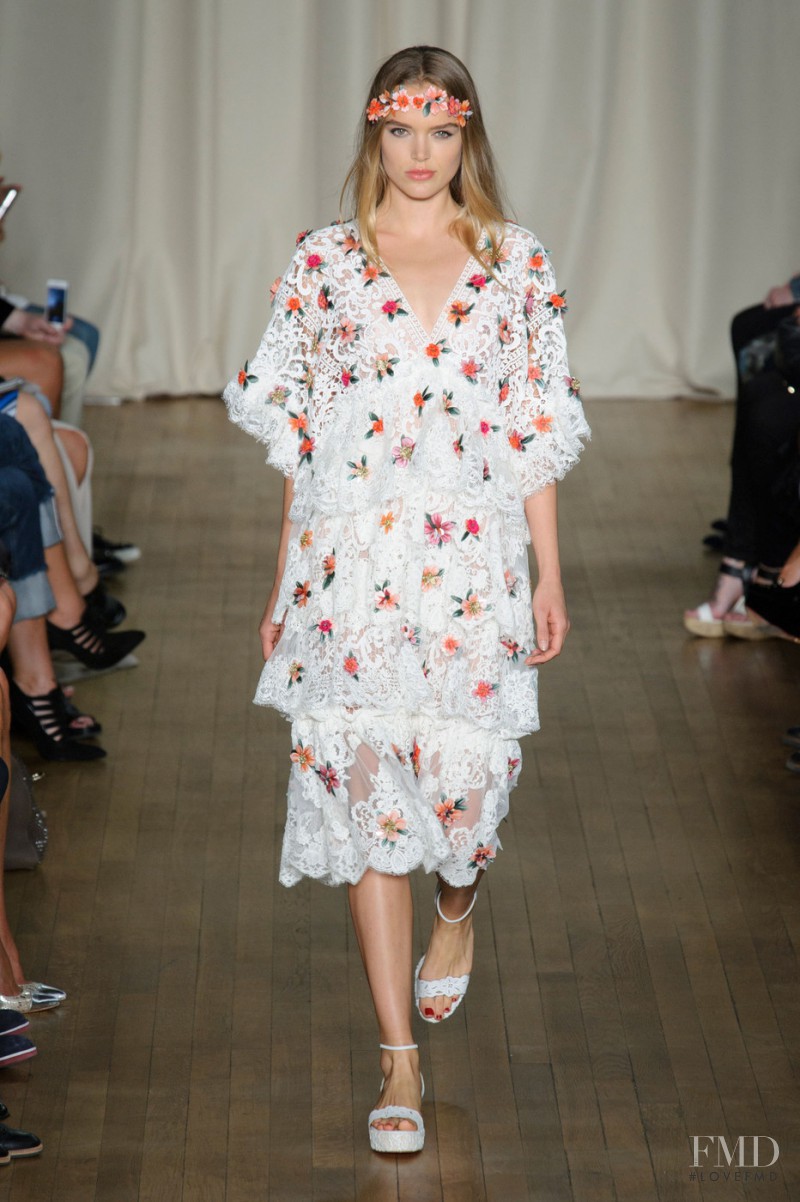 Zosia Nowak featured in  the Marchesa fashion show for Spring/Summer 2015