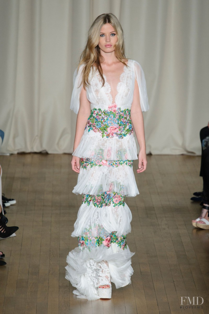 Georgia May Jagger featured in  the Marchesa fashion show for Spring/Summer 2015