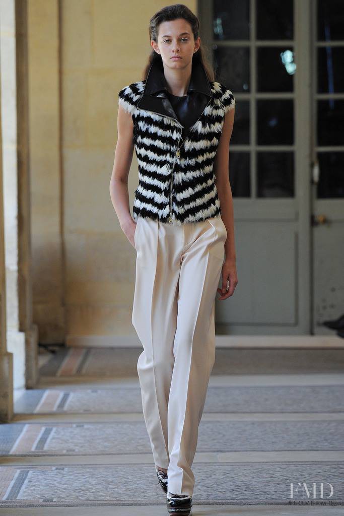 Marylou Moll featured in  the Bouchra Jarrar fashion show for Autumn/Winter 2014