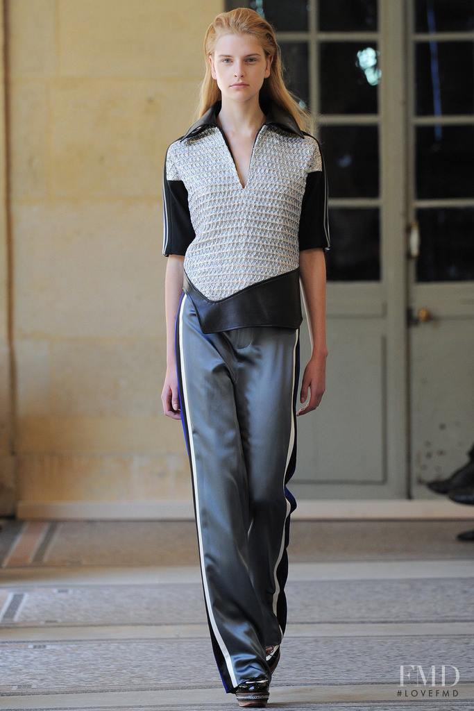 Ieva Palionyte featured in  the Bouchra Jarrar fashion show for Autumn/Winter 2014