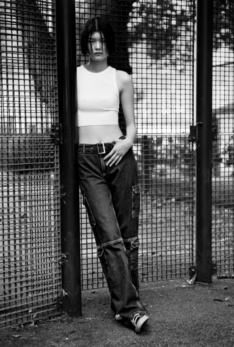 Ka Wai featured in  the Zara TRF Denim advertisement for Autumn/Winter 2022