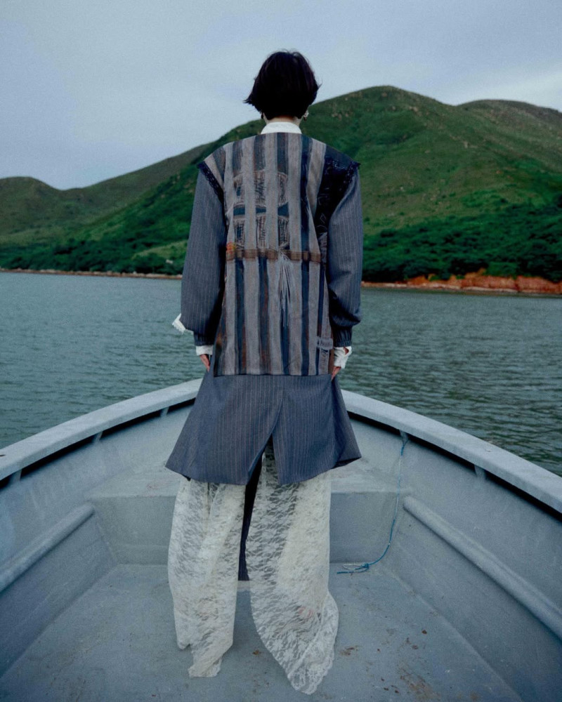Ka Wai featured in  the Dean Lap Chan Nostalgic Prose lookbook for Autumn/Winter 2023