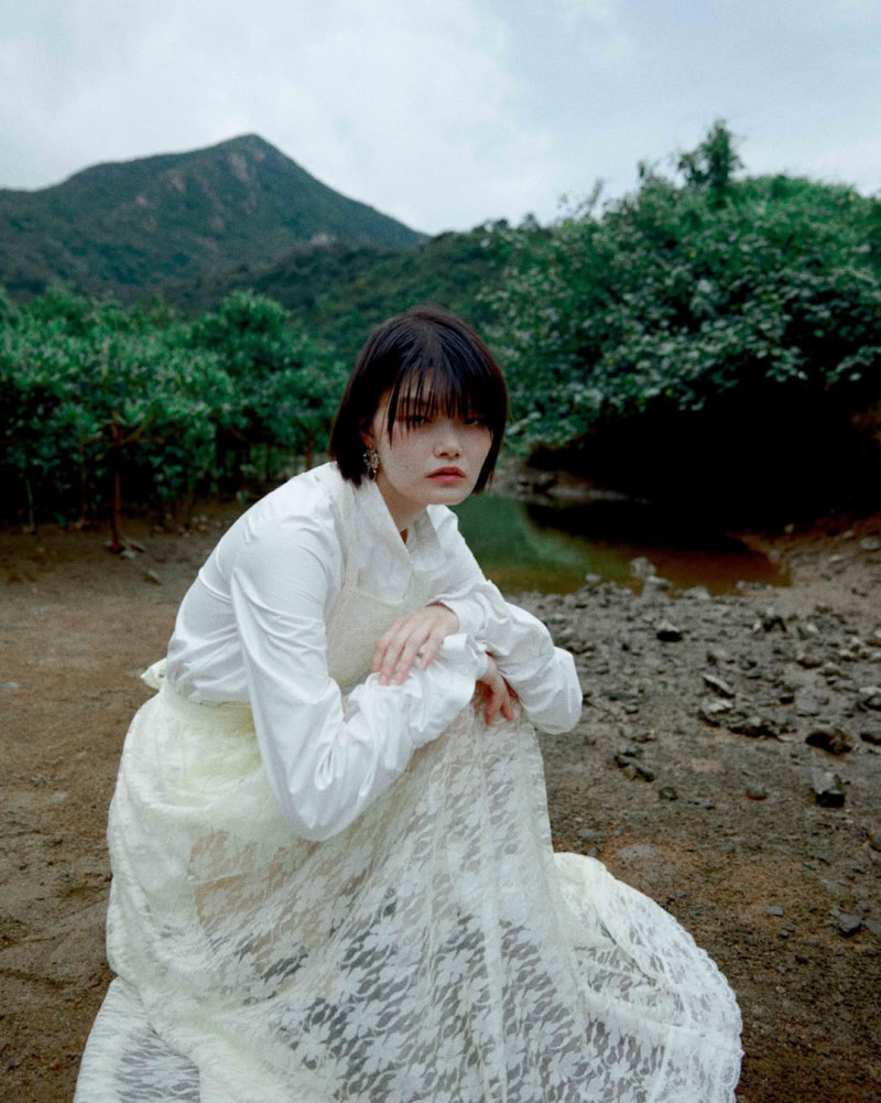 Ka Wai featured in  the Dean Lap Chan Nostalgic Prose lookbook for Autumn/Winter 2023