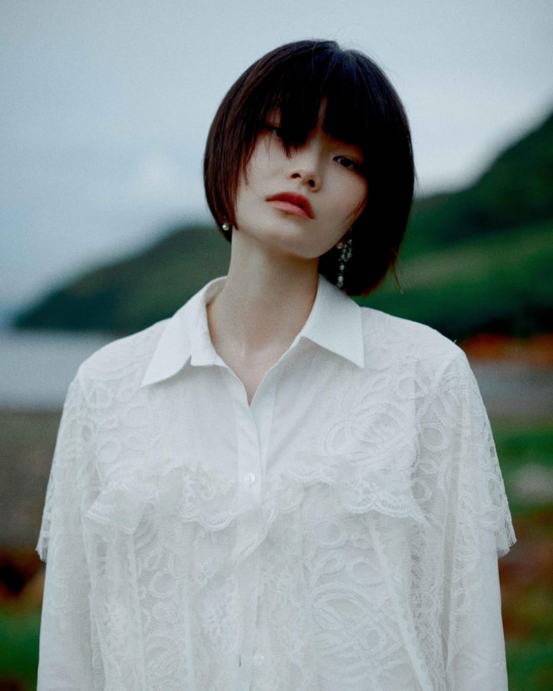 Ka Wai featured in  the Dean Lap Chan Nostalgic Prose lookbook for Autumn/Winter 2023