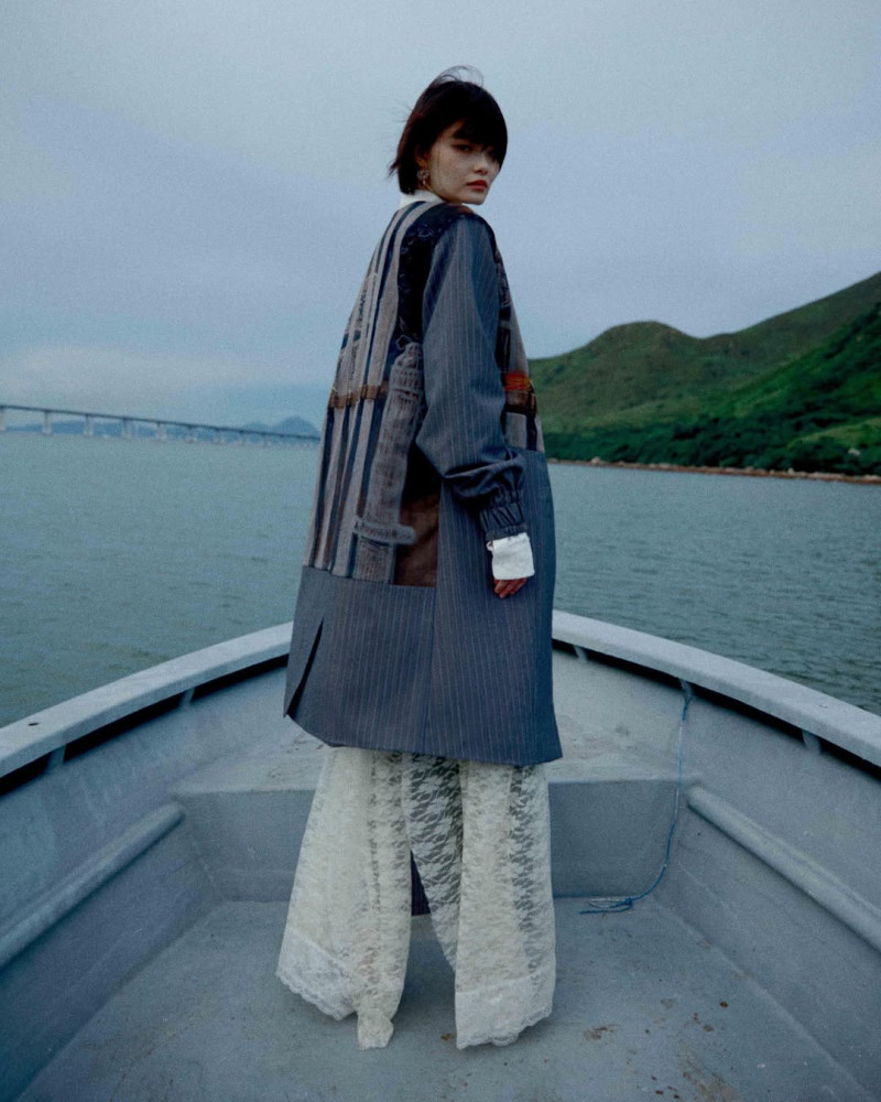 Ka Wai featured in  the Dean Lap Chan Nostalgic Prose lookbook for Autumn/Winter 2023