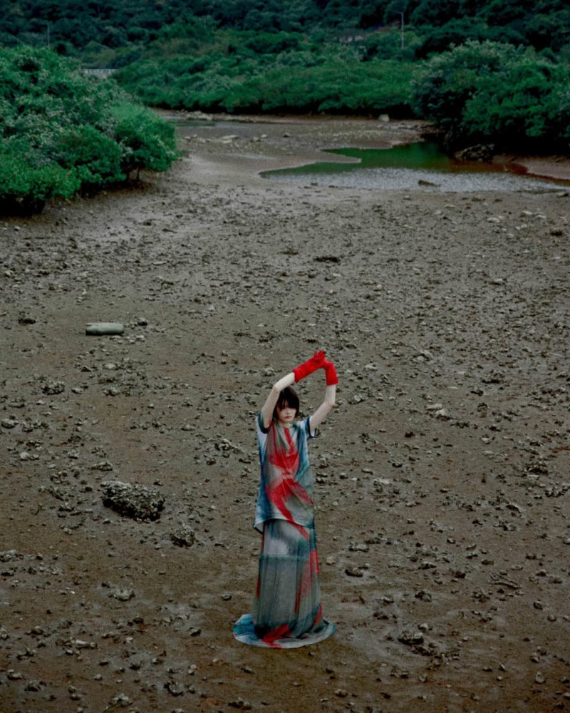 Ka Wai featured in  the Dean Lap Chan Nostalgic Prose lookbook for Autumn/Winter 2023