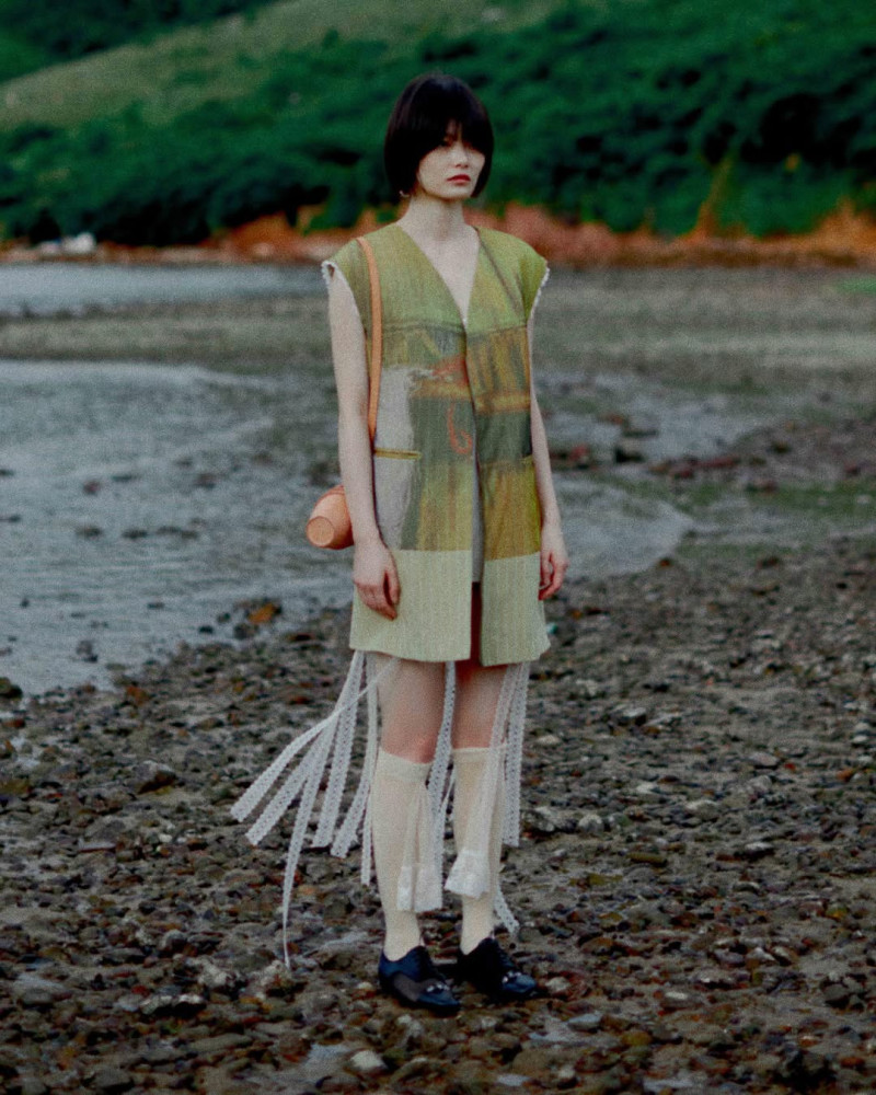 Ka Wai featured in  the Dean Lap Chan Nostalgic Prose lookbook for Autumn/Winter 2023