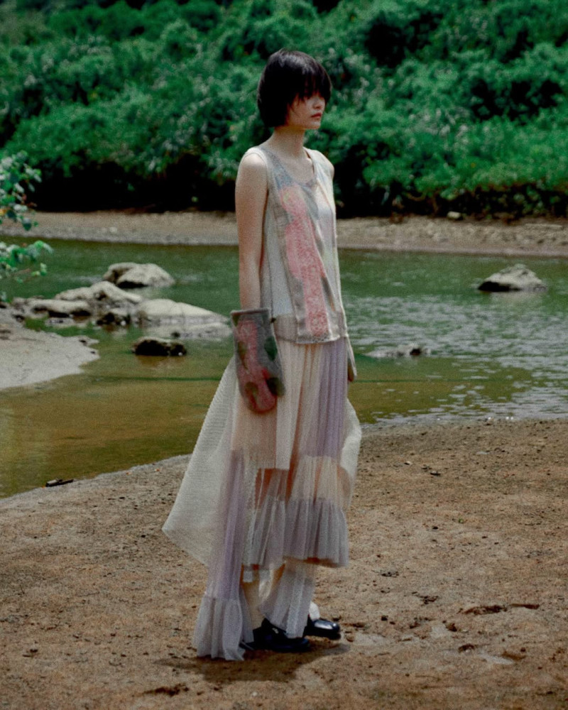 Ka Wai featured in  the Dean Lap Chan Nostalgic Prose lookbook for Autumn/Winter 2023