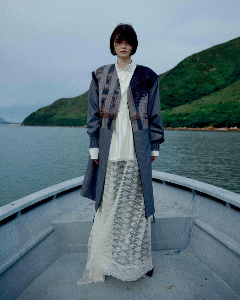 Ka Wai featured in  the Dean Lap Chan Nostalgic Prose lookbook for Autumn/Winter 2023