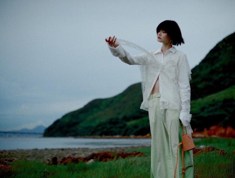 Ka Wai featured in  the Dean Lap Chan Nostalgic Prose lookbook for Autumn/Winter 2023