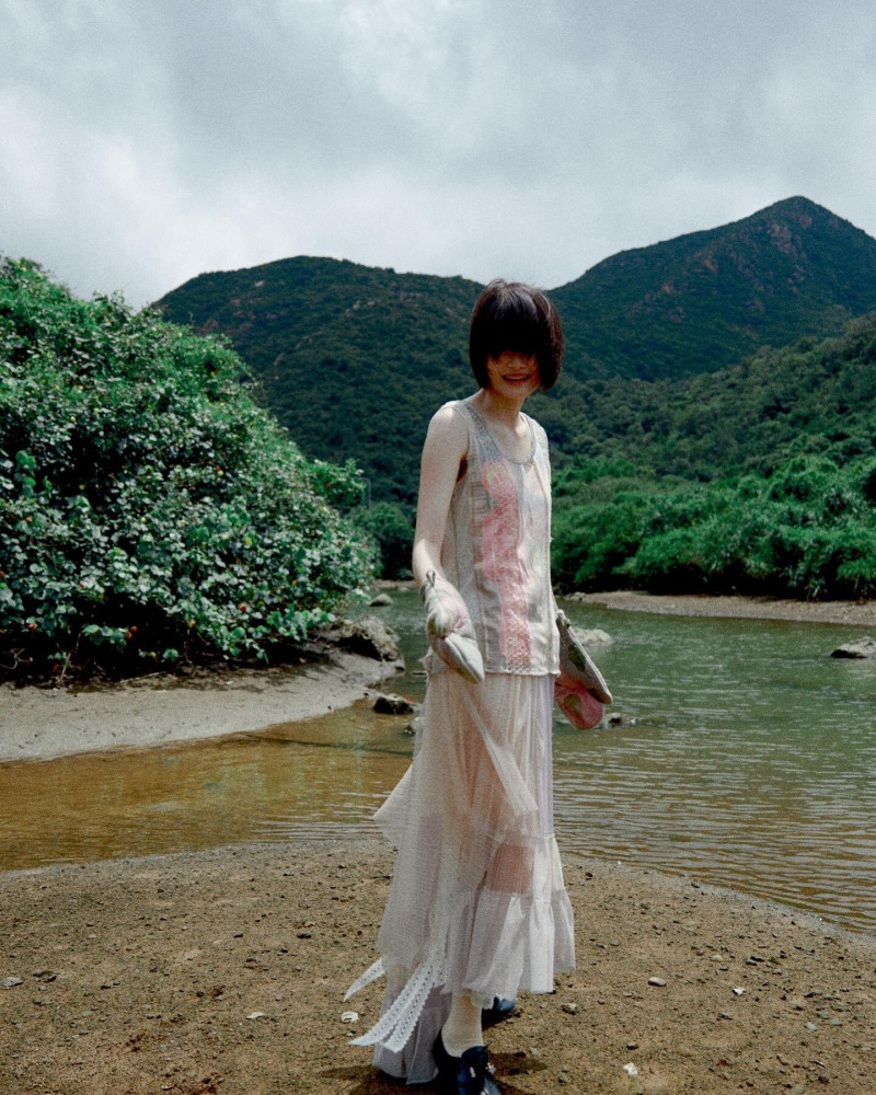 Ka Wai featured in  the Dean Lap Chan Nostalgic Prose lookbook for Autumn/Winter 2023