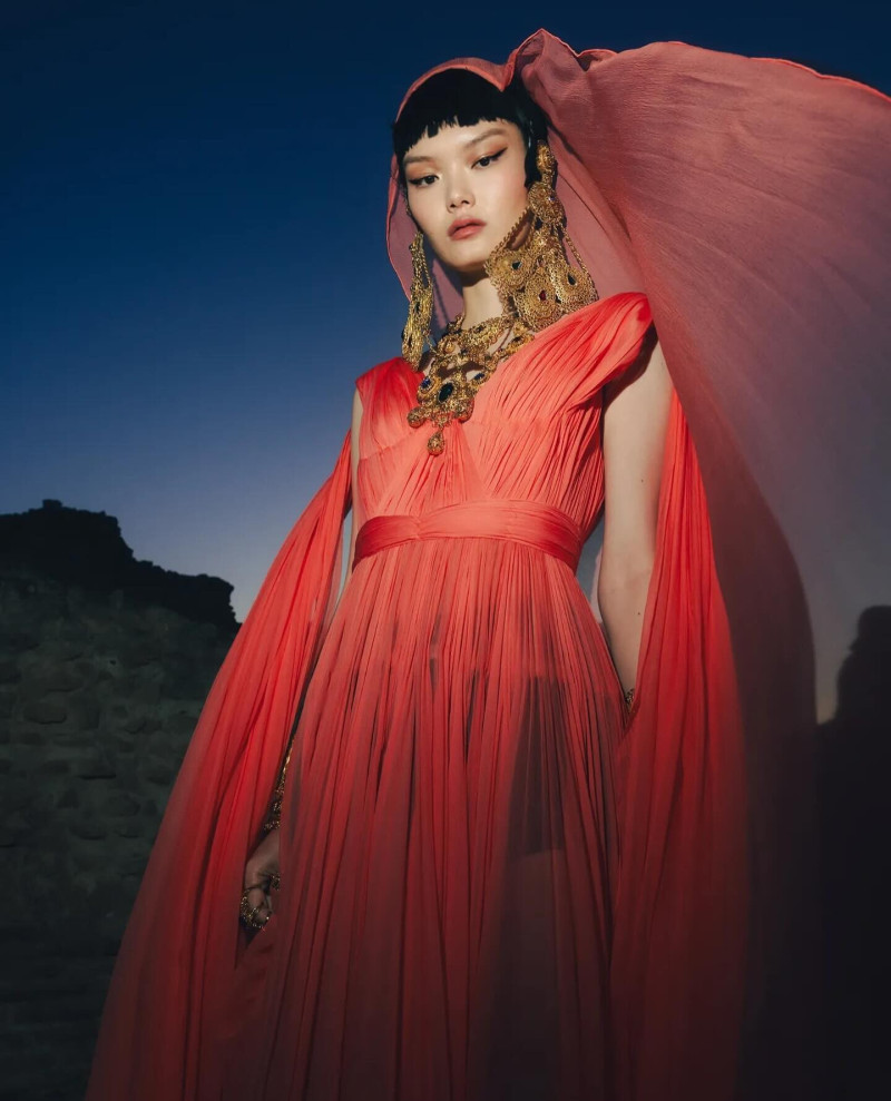 Ka Wai featured in  the Dolce & Gabbana Alta Moda lookbook for Autumn/Winter 2024