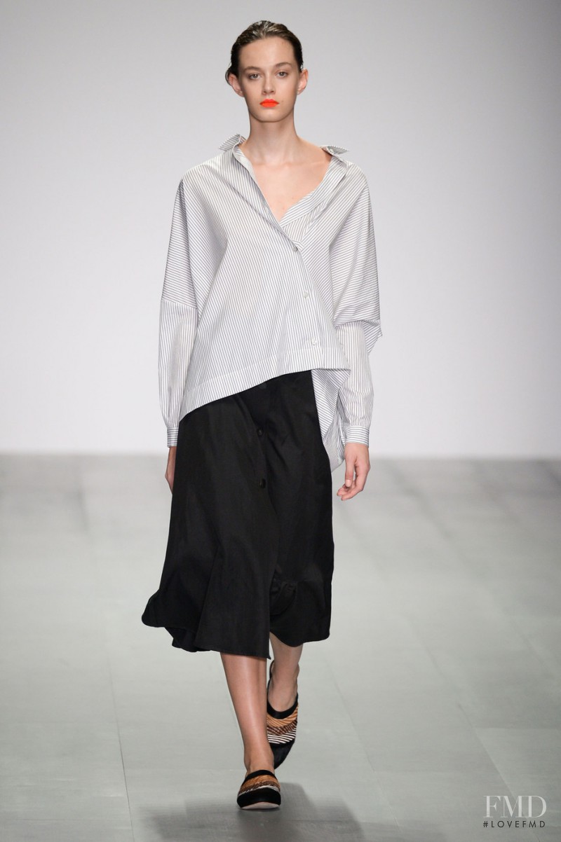 Marylou Moll featured in  the Eudon Choi fashion show for Spring/Summer 2015