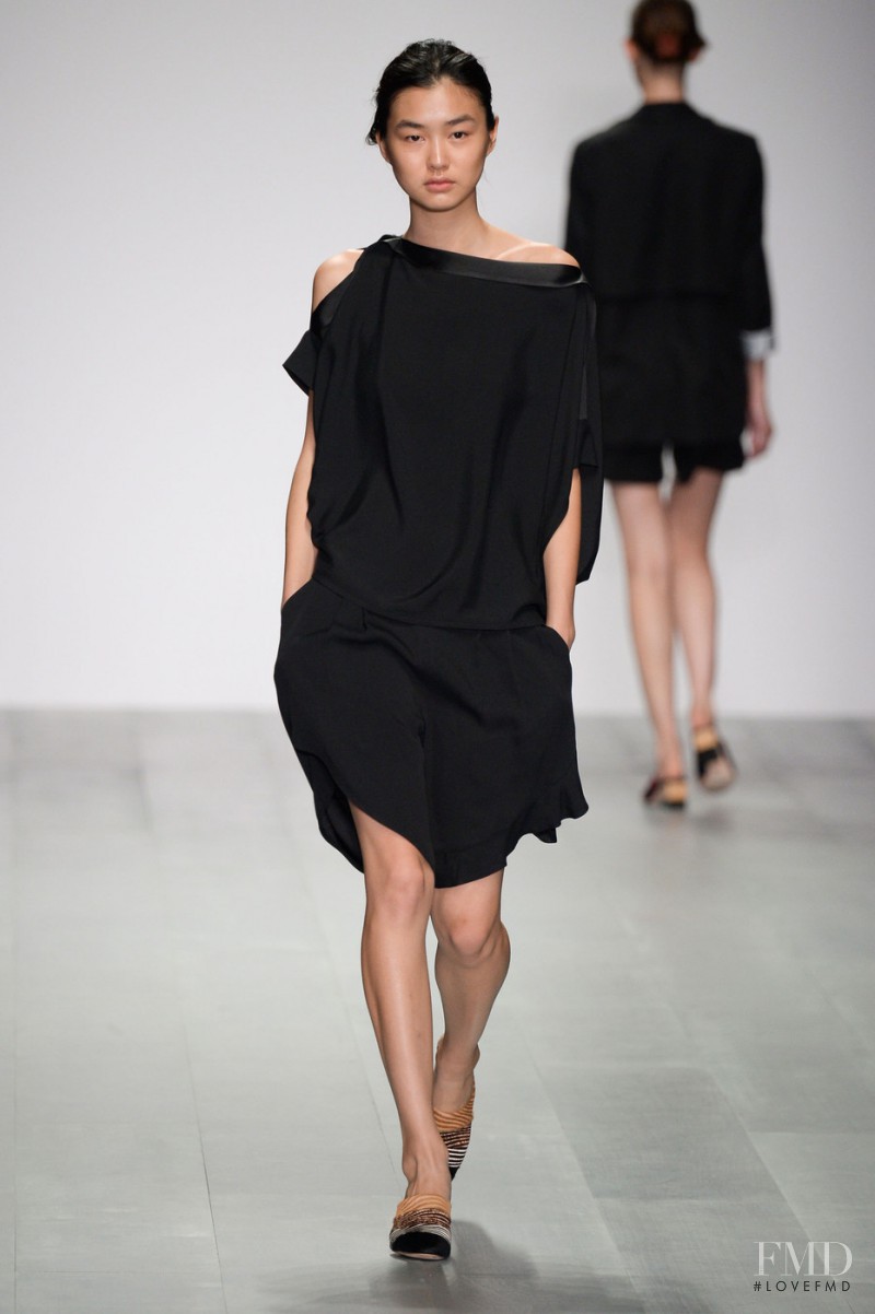 Estelle Chen featured in  the Eudon Choi fashion show for Spring/Summer 2015
