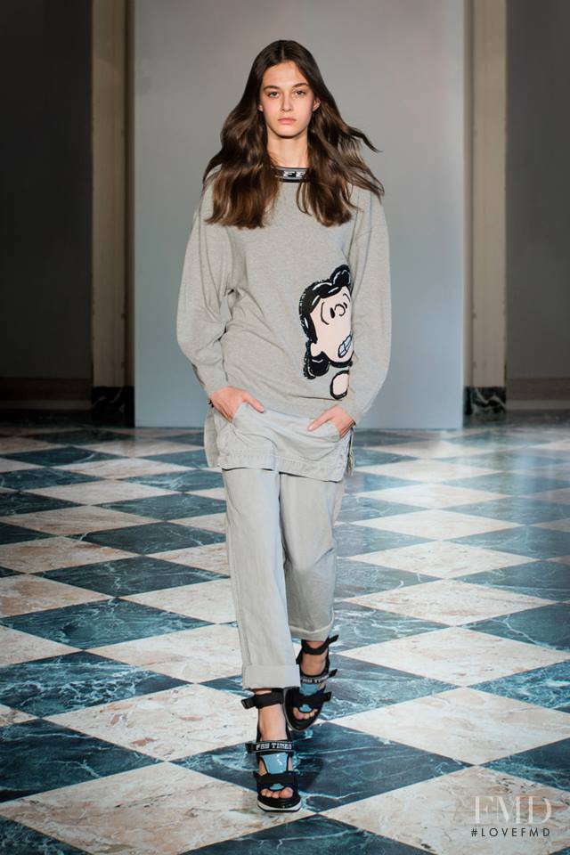 Marylou Moll featured in  the Fay fashion show for Spring/Summer 2015