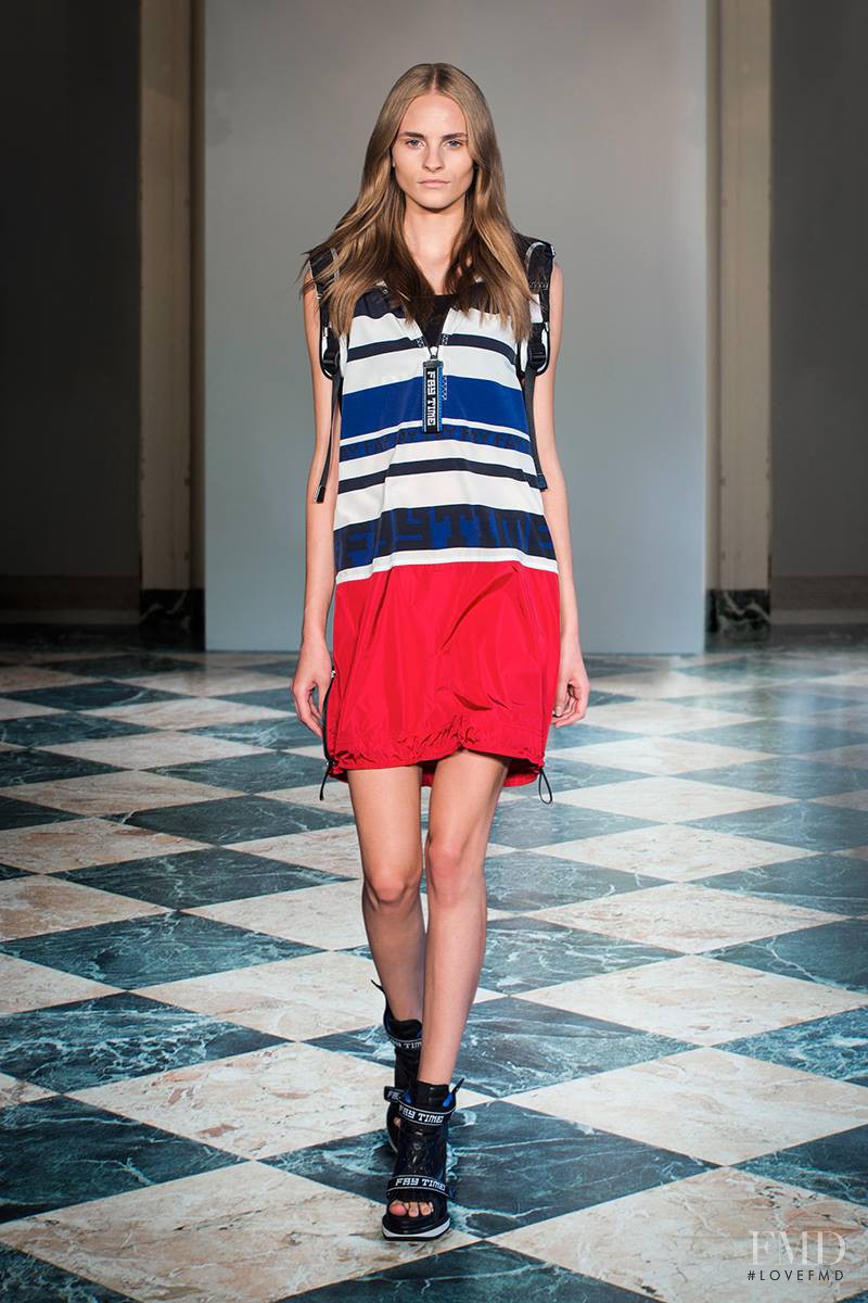 Kristina Petrosiute featured in  the Fay fashion show for Spring/Summer 2015