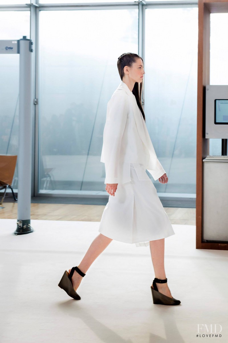 Zoe Huxford featured in  the Christophe Lemaire fashion show for Spring/Summer 2015