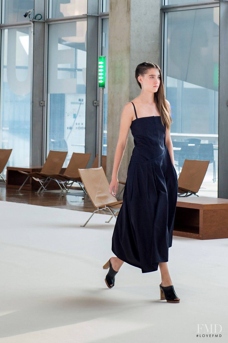 Emma Waldo featured in  the Christophe Lemaire fashion show for Spring/Summer 2015