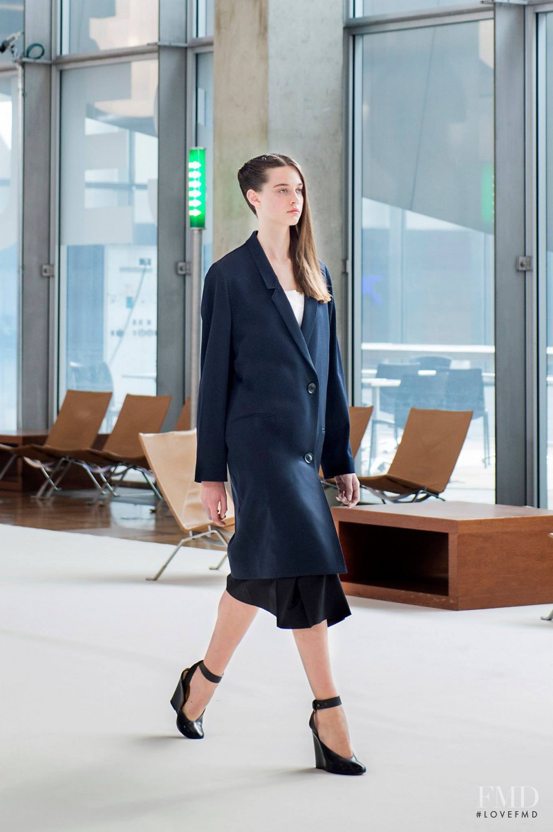 Marylou Moll featured in  the Christophe Lemaire fashion show for Spring/Summer 2015
