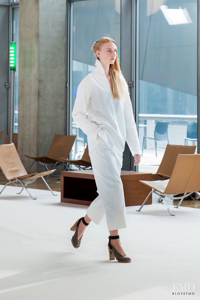 Charlotte Lindvig featured in  the Christophe Lemaire fashion show for Spring/Summer 2015