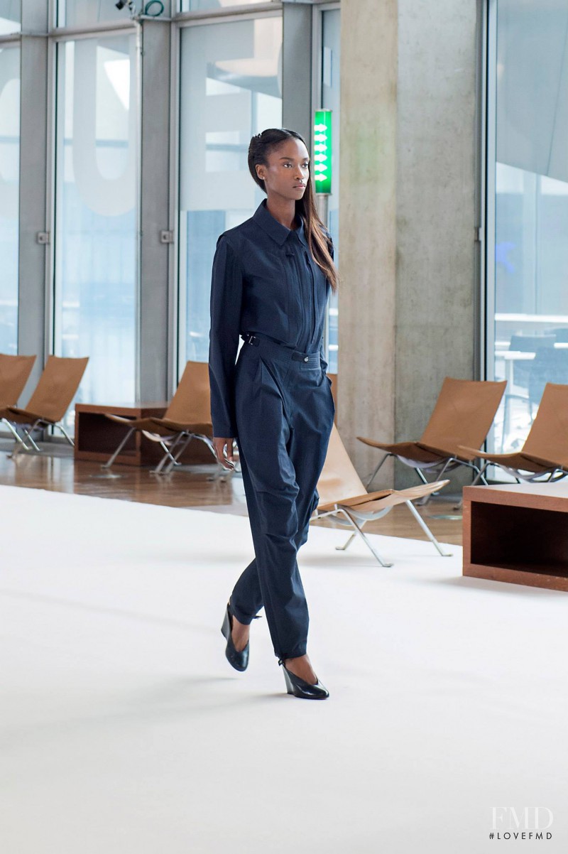 Riley Montana featured in  the Christophe Lemaire fashion show for Spring/Summer 2015