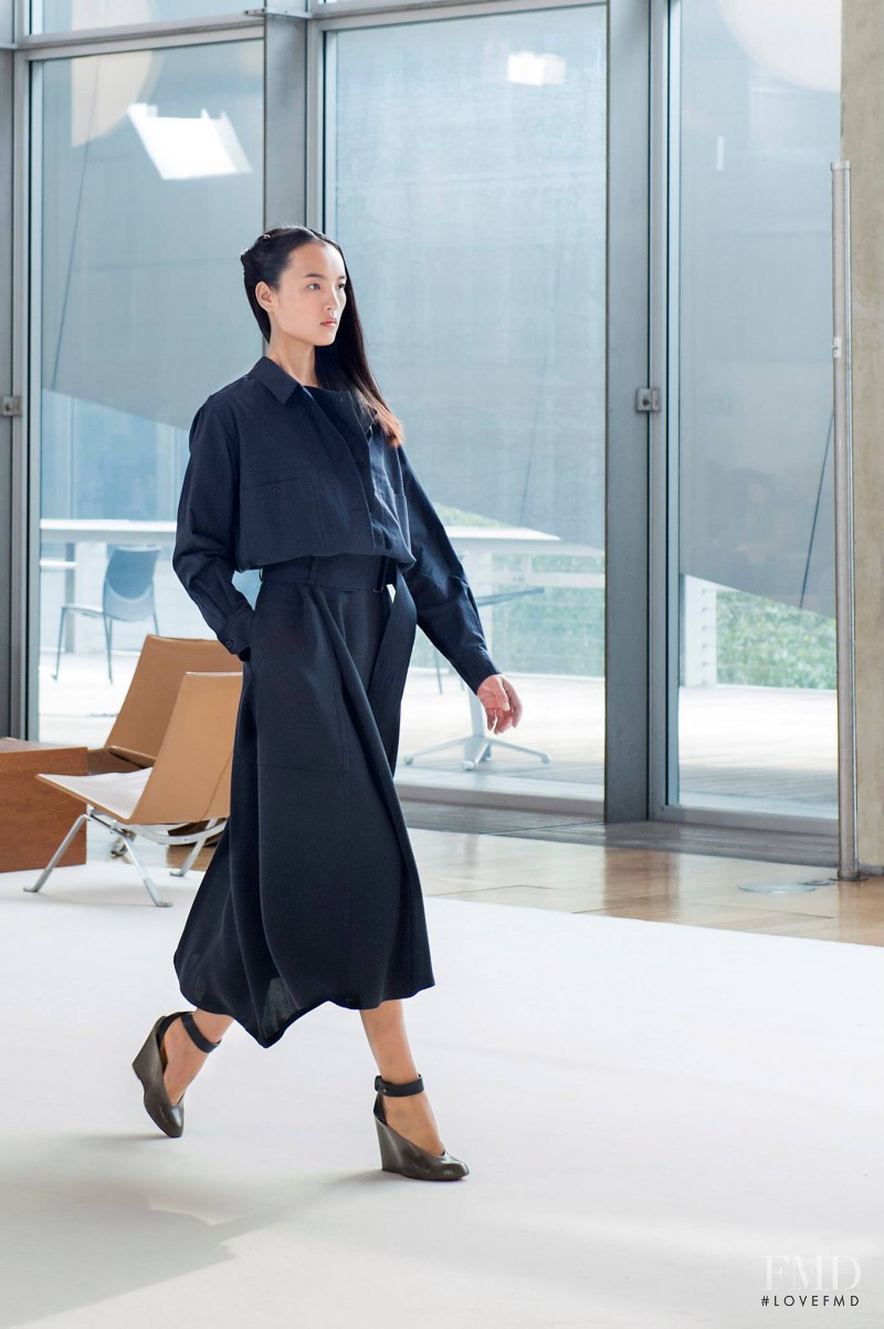 Luping Wang featured in  the Christophe Lemaire fashion show for Spring/Summer 2015