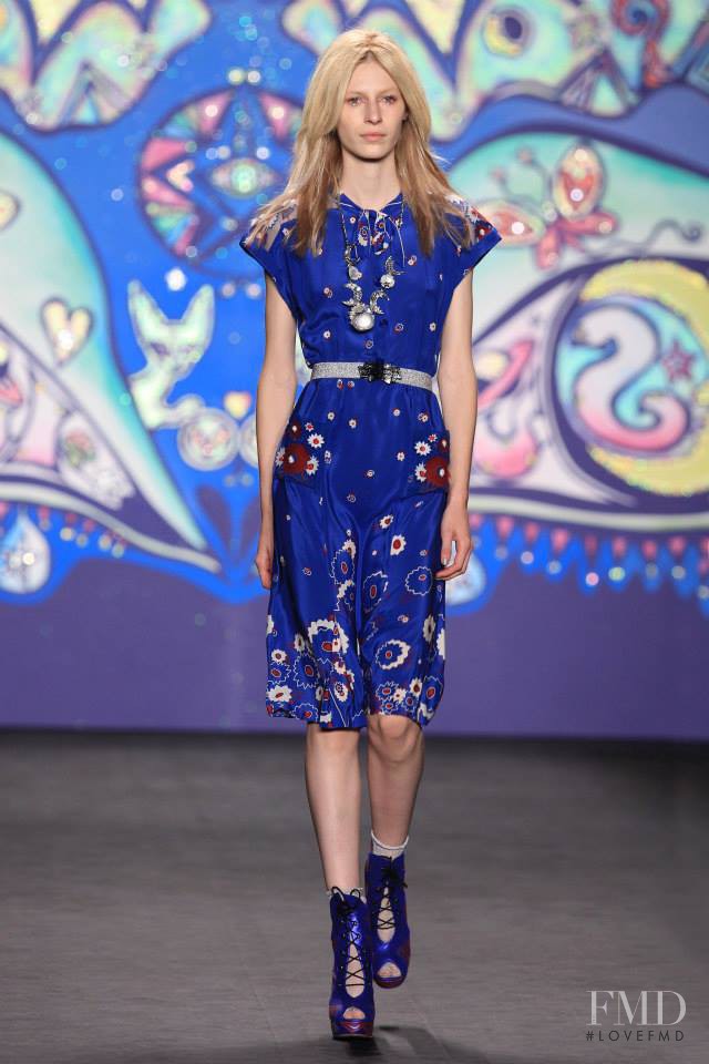 Julia Nobis featured in  the Anna Sui fashion show for Spring/Summer 2015