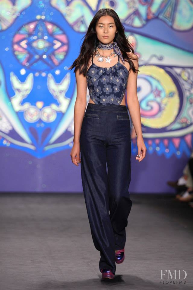 Liu Wen featured in  the Anna Sui fashion show for Spring/Summer 2015