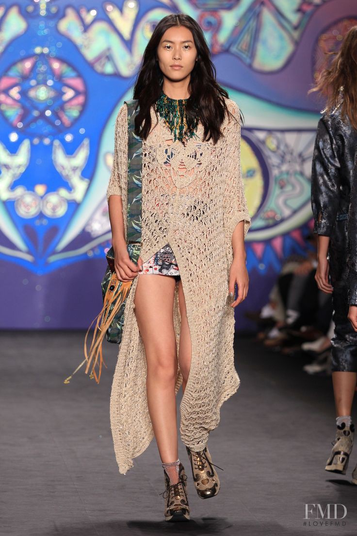 Liu Wen featured in  the Anna Sui fashion show for Spring/Summer 2015