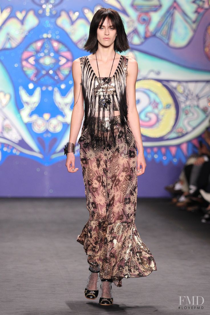Sarah Brannon featured in  the Anna Sui fashion show for Spring/Summer 2015
