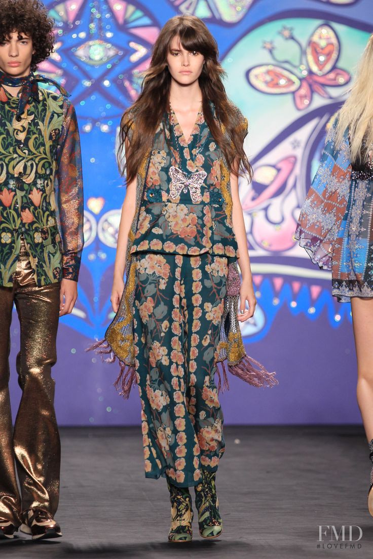 Vanessa Moody featured in  the Anna Sui fashion show for Spring/Summer 2015